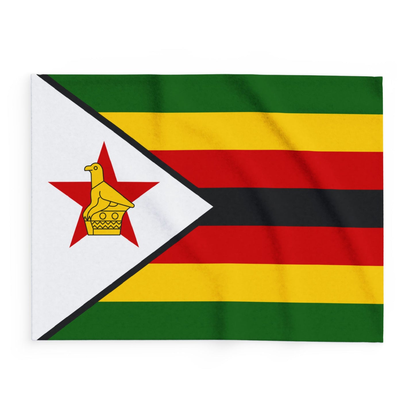 Colorful Zimbabwean Flag Arctic Fleece Blanket -