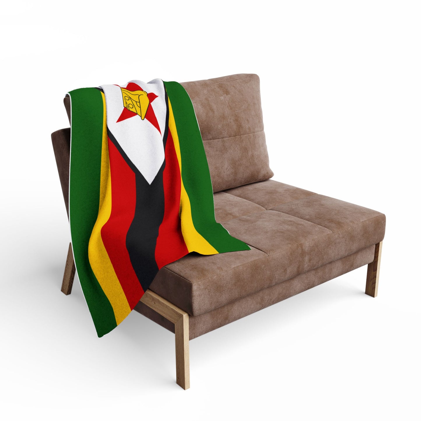 Colorful Zimbabwean Flag Arctic Fleece Blanket -