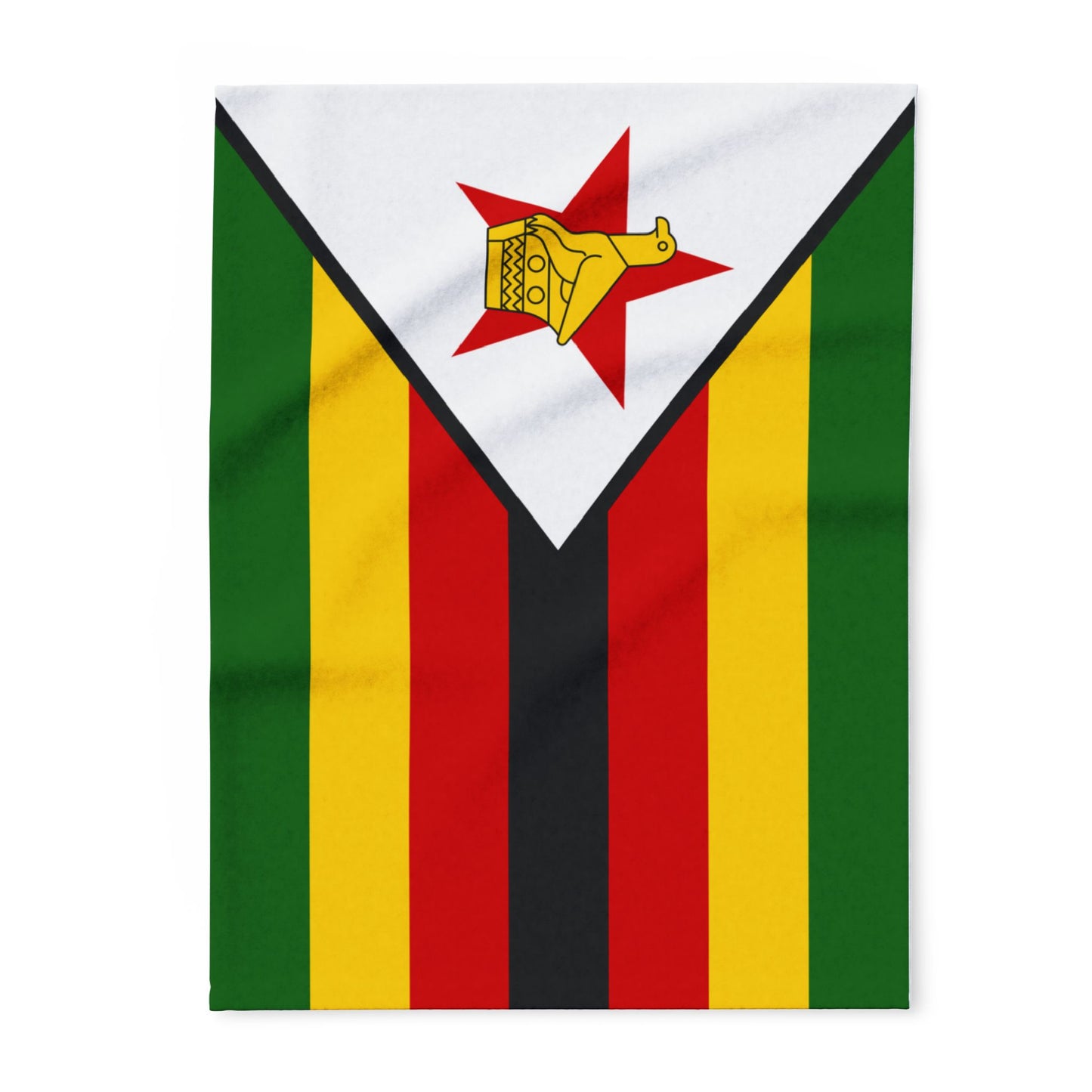 Colorful Zimbabwean Flag Arctic Fleece Blanket -
