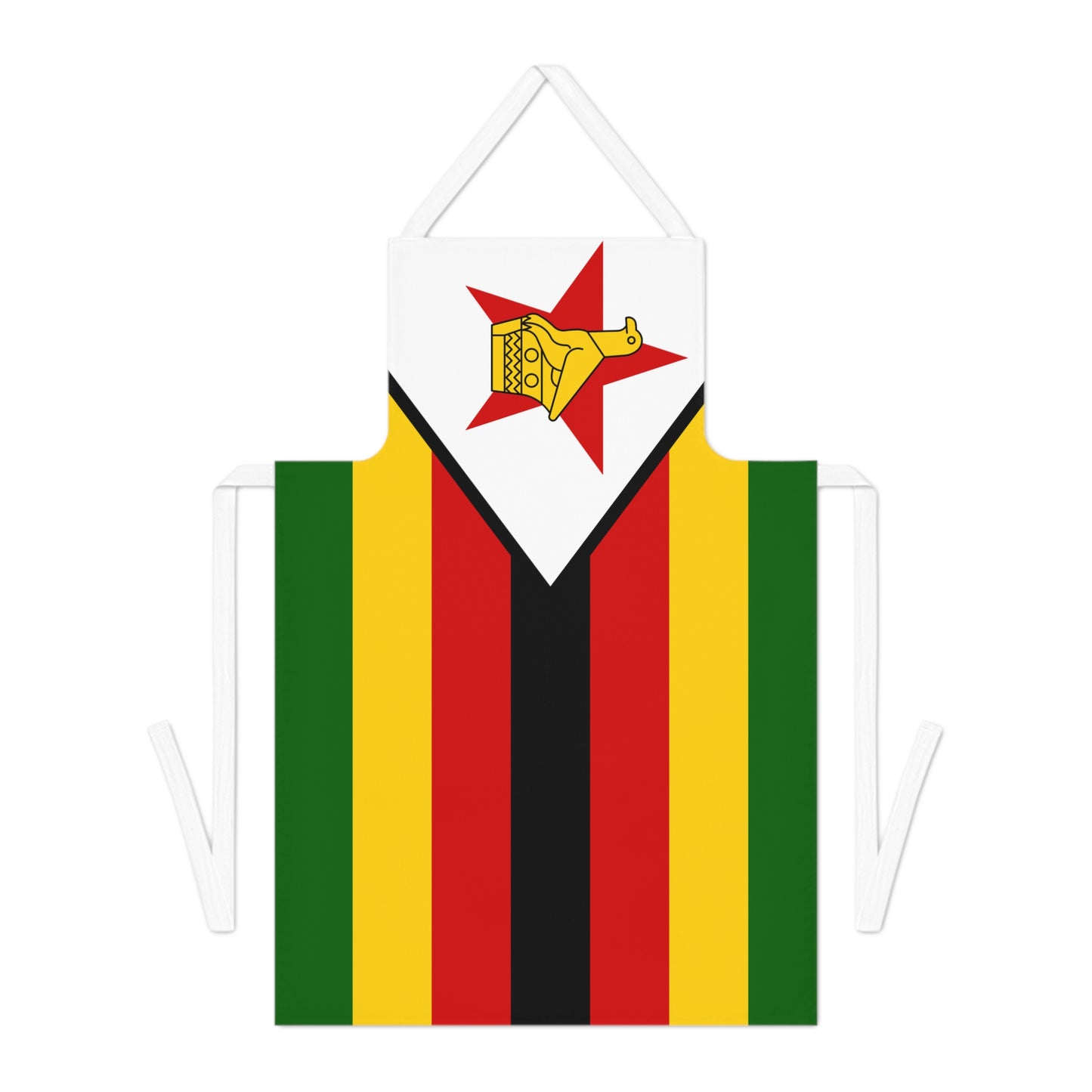Colorful Zimbabwe Flag Adult Apron, Cooking Gift, BBQ Apron, Chef Apron, Kitchenwear, Customized Apron, Unique Gift Idea